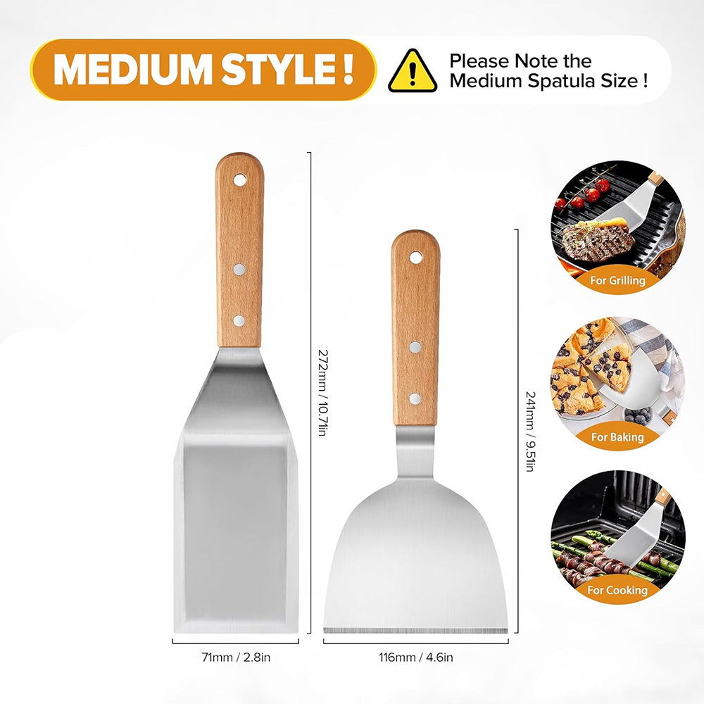 LMETJMA Metal Spatula Turner S - Okonomiyaki Spatula review and price